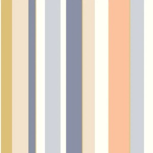 Caselio|Papel pintado rayas muy anchas beige para salón|Rayas