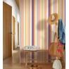 Casadeco|White and beige striped wallpaper|Stripes