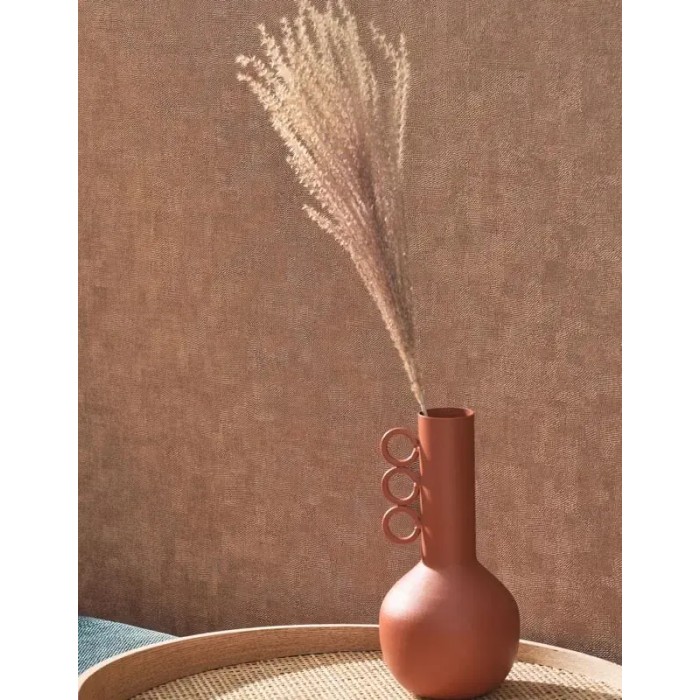 Casadeco|Papel pintado con textura marrón cobrizo|Étnico