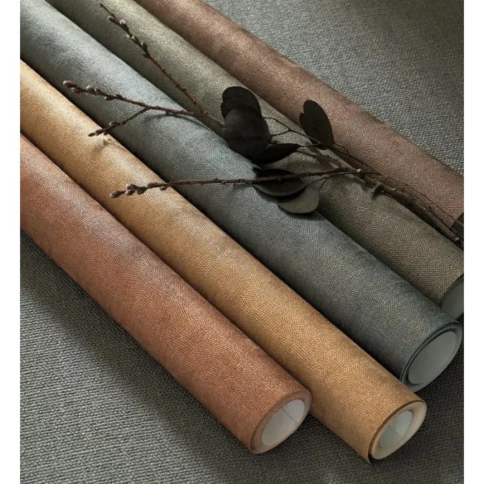 Casadeco|Papel pintado azul verdoso efecto fibra vegetal|Imitacion Rafia