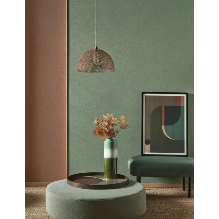 Casadeco|Plain wallpaper forest green with embossing|Raffia Imitation