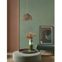 Casadeco|Plain wallpaper forest green with embossing|Raffia Imitation