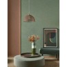 Casadeco|Plain wallpaper forest green with embossing|Raffia Imitation
