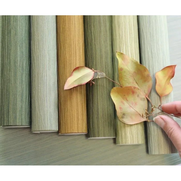 Casadeco|Japandi-Tapete mit Bambusfaser in sandbeige|Raffiaimitation