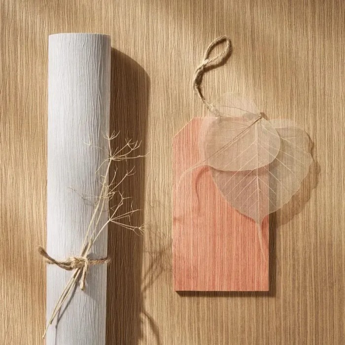 Papel Pintado efecto fibra de bambú o rafia marrón - Casadeco Fiber 82391857