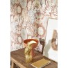 Casadeco|Papier peint grandes fleurs orange effet batik|Ethnique