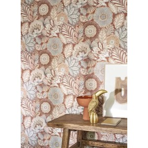 Casamance|Papier peint raphia tons rose et beige|Papier Peint 2