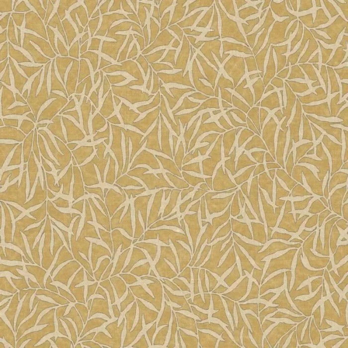 Casadeco|Papel pintado hojas bambú amarillo, estilo Zen|Papel Pintado