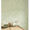 Casadeco|Papel pintado floral estilo Zen bambú verde|Oriental