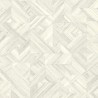 Casadeco|Zen style wallpaper with woven white bamboo|Raffia Imitation