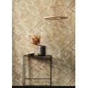 Casadeco|Papel pintado bambú tejido beige, estilo tropical|Imitacion Rafia