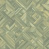 Casadeco|Papier peint style tropical bambou tissé vert|Imitation Raphia