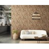 Casadeco|Papier peint style tropical bambou tissé vert|Imitation Raphia