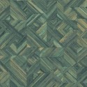 Casadeco|Papier peint oriental bambou tissé vert|Tropical