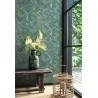 Casadeco|Papier peint oriental bambou tissé vert|Tropical