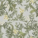 As Creation|Tapete nordische Blumen und Farne in Grau und Grün|Skandinavisch