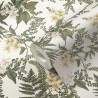 As Creation|Papier Peint fleurs et fougères blanc et vert|Scandinave