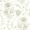 As Creation|Papier Peint fleurs papillons romantique blanc et vert|Papier Peint