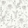 As Creation|Papier Peint fleurs oiseaux papillons romantique blanc|Romantique