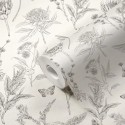 As Creation|Papier Peint fleurs oiseaux papillons romantique blanc|Romantique