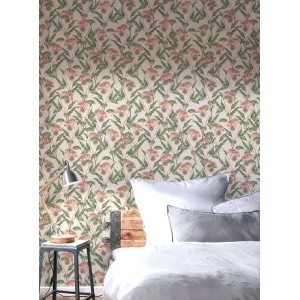 Papeldecor|Wandtapete mit strukturierter Putzoptik in Beige mit Glanz|Tapeten 2