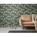 As Creation|Papier Peint chrysanthèmes style floral vert|Papier Peint