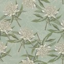 As Creation|Papier Peint chrysanthèmes style floral vert|Papier Peint