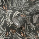 As Creation|Tapete mit schwarzem Blumenmuster|Tapeten
