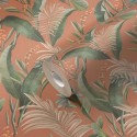 As Creation|Papier Peint feuilles style floral tropical orange|Papier Peint