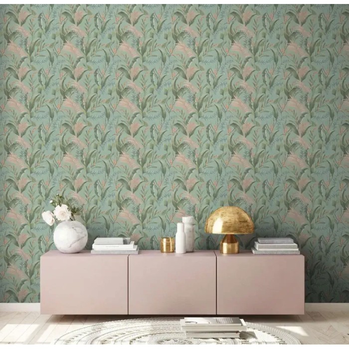 Papel pintado hojas grandes tonos verdes - As Creation Drawn Into Nature 394364