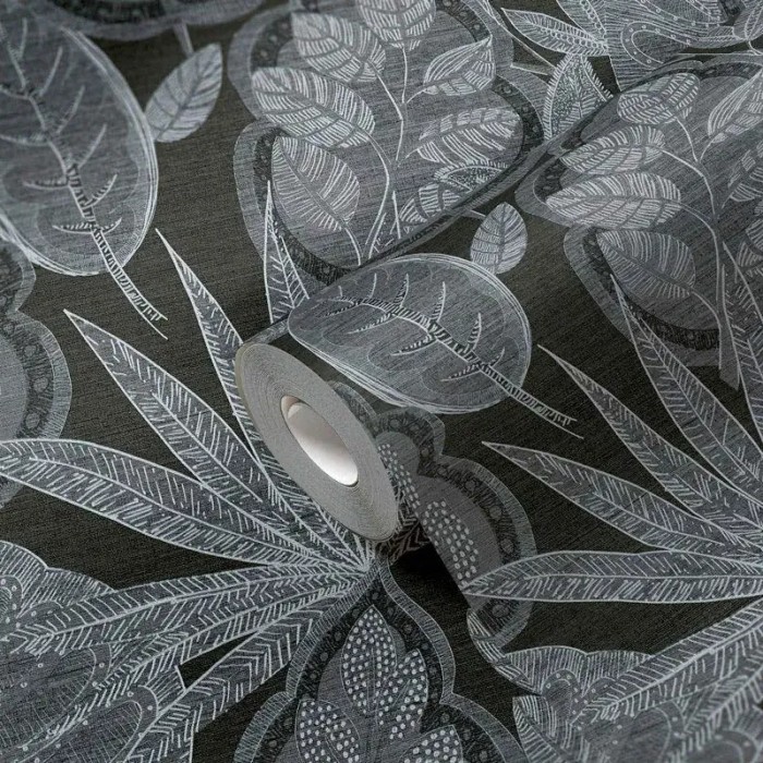 As Creation|Wallpaper black boho floral style|Wallpaper