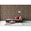 As Creation|Wallpaper boho floral style in terracotta brown|Ethnic