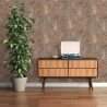 As Creation|Wallpaper boho floral style in terracotta brown|Ethnic