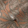 As Creation|Wallpaper boho floral style in terracotta brown|Ethnic