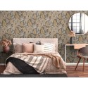 As Creation|Wallpaper boho floral style in brown and yellow|Ethnic