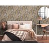 As Creation|Wallpaper boho floral style in brown and yellow|Ethnic