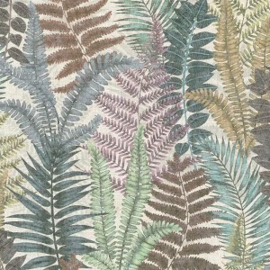 Eijffinger|Vintage floral wallpaper with textile effect in beige and gold|Wallpaper