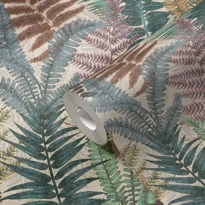 As Creation|Wallpaper multicolor tree ferns|Wallpaper