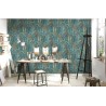 As Creation|Wallpaper tree ferns in black, blue, and green|Wallpaper