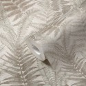 As Creation|Papier Peint fougères arborescentes gris taupe et beige|Papier Peint