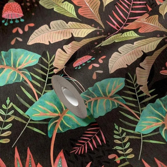 Papel pintado mix de hojas floral multicolor - As Creation Famous Garden 393481