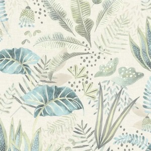 Caselio|Papier peint gravure noir et blanc avec fleurs de lotus|Floral