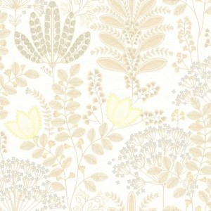As Creation|Papier Peint fleurs rétro style bohème bleu|Moderne