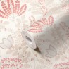 As Creation|Retro floral boho style white and pink wallpaper|Wallpaper