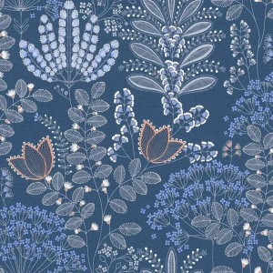 Rasch|Tapete romantisch weiß Blüten Stil Boho|Blumen