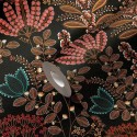 As Creation|Wallpaper retro flowers in black and multicolor|Modern