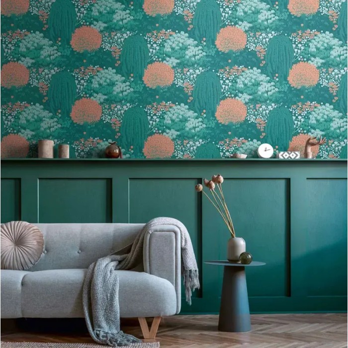 As Creation|Papier Peint jardin botanique floral vert|Papier Peint