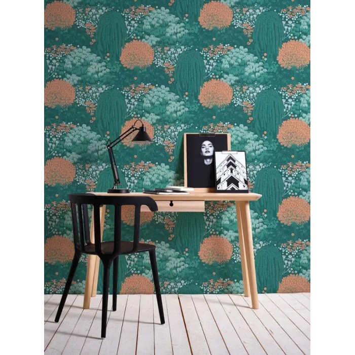 Papel pintado jardín botánico floral verde - As Creation Famous Garden 393503