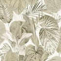 As Creation|Papier Peint grandes feuilles tropicales beige|Papier Peint