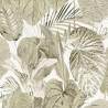 As Creation|Papier Peint grandes feuilles tropicales beige|Papier Peint